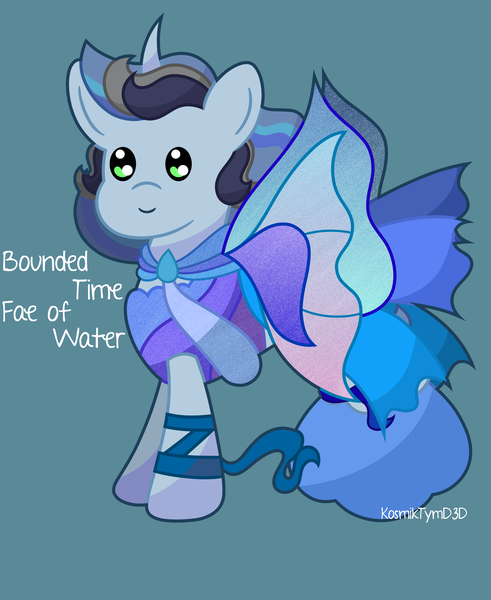 Size: 5500x6715 | Tagged: safe, alternate version, artist:kosmiktym, derpibooru import, oc, oc:bounded-time, unofficial characters only, fairy, pony, fairy wings, image, png, pointy ponies, simple background, solo, transparent background, wings