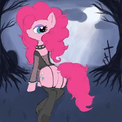 Size: 2000x2000 | Tagged: suggestive, artist:notawriteranon, derpibooru import, pinkie pie, pony, eyeshadow, goth, image, makeup, pinktober, png