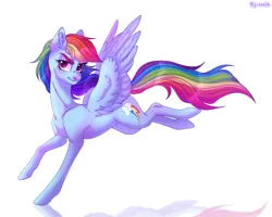 Size: 1517x1212 | Tagged: safe, artist:venik, derpibooru import, rainbow dash, pegasus, pony, female, image, mare, png, simple background, solo, white background, wings