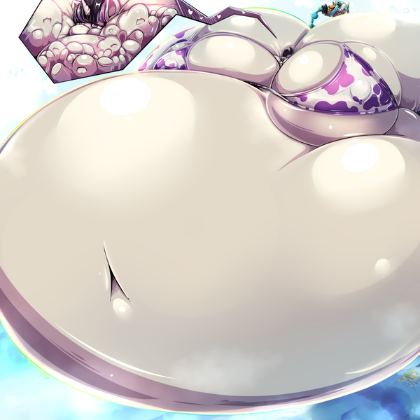 Size: 3200x3200 | Tagged: questionable, artist:shiro-ku, derpibooru import, oc, oc:magna-save, unofficial characters only, anthro, pony, unguligrade anthro, unicorn, anal insertion, anthro oc, ass, belly, big belly, big breasts, bingo wings, bra, breasts, butt, chubby cheeks, close-up, clothes, cowprint, erect nipples, fat, female, fetish, high res, hose, hose bulges, huge belly, huge breasts, huge butt, hyper, hyper belly, hyper breasts, hyper butt, hyper inflation, image, immobile, impossibly large belly, impossibly large breasts, impossibly large butt, inflation, insertion, large butt, mare, mass vore, nipple outline, nudity, obese, partial nudity, png, round, solo, the ass was fat, underwear, vore