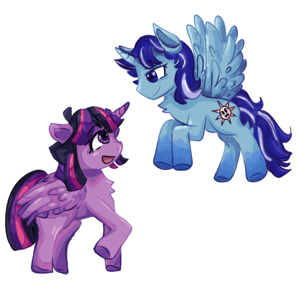 Size: 2056x2092 | Tagged: safe, derpibooru import, twilight sparkle, twilight sparkle (alicorn), oc, oc:blue thunder, alicorn, image, png, thundersparkle