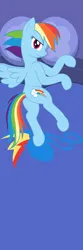 Size: 1968x5906 | Tagged: safe, artist:asiagosandwich, derpibooru import, rainbow dash, pegasus, pony, body pillow, body pillow design, butt, female, image, looking at you, lying down, png, rainbutt dash, show accurate, solo, spread wings, wings