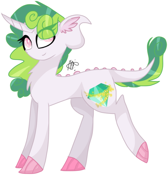 Size: 1669x1739 | Tagged: safe, artist:gallantserver, derpibooru import, oc, oc:dove, dracony, dragon, hybrid, female, image, interspecies offspring, offspring, parent:spike, parent:sweetie belle, parents:spikebelle, png, simple background, solo, transparent background