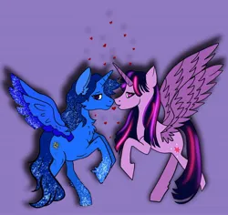 Size: 1600x1509 | Tagged: artist needed, source needed, safe, derpibooru import, twilight sparkle, twilight sparkle (alicorn), oc, oc:blue thunder, alicorn, pony, image, jpeg, love, thundersparkle