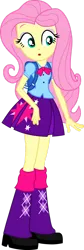 Size: 518x1542 | Tagged: safe, artist:dustinwatsongkx, derpibooru import, fluttershy, equestria girls, boots, clothes, clothes swap, female, high heel boots, image, pleated skirt, png, shoes, simple background, skirt, solo, transparent background