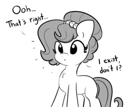 Size: 936x792 | Tagged: safe, artist:tjpones, derpibooru import, oc, oc:brownie bun, unofficial characters only, earth pony, pony, chest fluff, dialogue, female, image, mare, png, solo