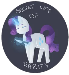 Size: 800x875 | Tagged: semi-grimdark, artist:mister-jackass, derpibooru import, rarity, unicorn, fanfic:the secret life of rarity, cutie mark, eyes closed, fanfic art, female, image, knife, magic, png, purple mane, smiling, solo, telekinesis, vector, white fur