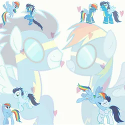 Size: 2300x2300 | Tagged: safe, derpibooru import, rainbow dash, soarin', pegasus, pony, clothes, female, image, jpeg, male, mare, shipping, soarindash, stallion, straight, uniform, wallpaper, wonderbolts, wonderbolts uniform