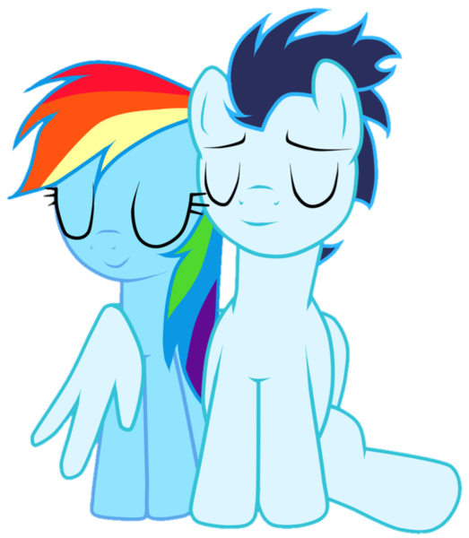 Size: 796x914 | Tagged: safe, artist:rulette, derpibooru import, rainbow dash, soarin', pegasus, pony, female, hug, image, male, mare, png, shipping, simple background, soarindash, stallion, straight, transparent background, winghug, wings