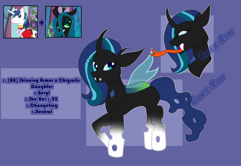 Size: 2910x2000 | Tagged: safe, derpibooru import, oc, changeling, alternate universe, changeling oc, cookie-ruby, digital art, image, next generation, original character do not steal, png, ponysona, reference sheet