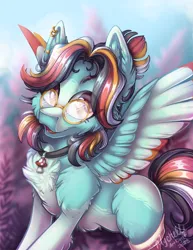 Size: 800x1036 | Tagged: safe, artist:mychelle, derpibooru import, oc, oc:flicker flight, pegasus, pony, female, glasses, image, mare, png, solo