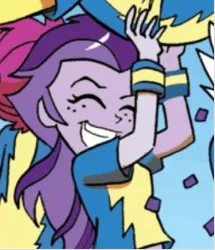 Size: 256x297 | Tagged: safe, derpibooru import, idw, unnamed character, human, equestria girls, spoiler:comic, spoiler:comicannual2013, background human, female, image, png, smiling, unnamed human