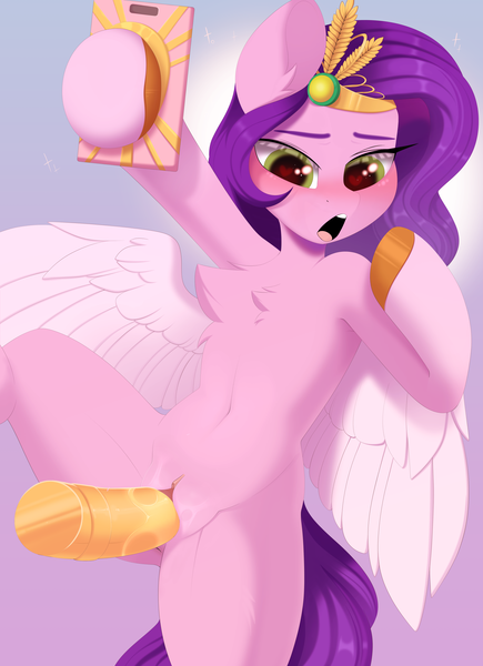 Size: 2973x4096 | Tagged: explicit, artist:kebchach, ponerpics import, pipp petals, pony, g5, anus, chest fluff, disembodied penis, female, human vagina on pony, image, mare, nudity, penis, png, sex