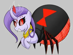 Size: 2000x1500 | Tagged: safe, artist:bestponies, derpibooru import, oc, oc:queen widow, monster pony, original species, pony, spider, spiderpony, crown, female, horn, image, jewelry, jpeg, mare, multiple eyes, regalia