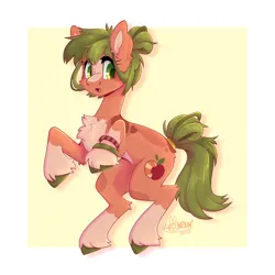 Size: 2000x2000 | Tagged: safe, artist:lionbun, derpibooru import, oc, oc:apple dawn, earth pony, pony, apple family member, earth pony oc, female, image, mare, png