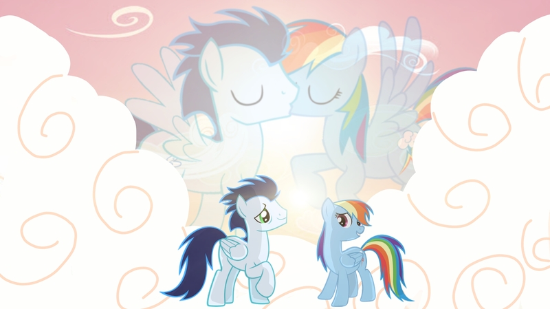 Size: 3500x1965 | Tagged: safe, derpibooru import, rainbow dash, soarin', pegasus, pony, female, image, jpeg, male, mare, shipping, soarindash, stallion, straight, wallpaper