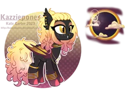 Size: 1024x726 | Tagged: safe, artist:kazziepones, derpibooru import, oc, oc:sunset eclipse, bat pony, pony, female, image, mare, png, solo