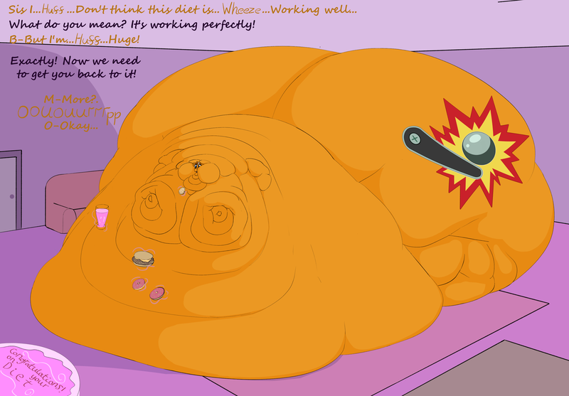 Size: 3128x2176 | Tagged: questionable, artist:lupin quill, derpibooru import, oc, oc:slam tilt, unofficial characters only, pegasus, pony, belly, belly bed, bhm, big belly, bingo wings, blob, burger, burp, butt, cake, chubby cheeks, couch, dialogue, donut, drink, fat, fat fetish, feedee, fetish, food, hay burger, huge belly, huge butt, image, immobile, impossibly large belly, impossibly large butt, impossibly obese, large butt, magic, male, male oc, milkshake, morbidly obese, multichin, obese, offscreen character, open mouth, panting, png, rolls of fat, stallion, stretched cutie mark, table, telekinesis