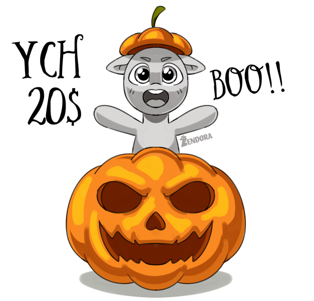 Size: 2091x2000 | Tagged: safe, artist:zendora, derpibooru import, commission, halloween, holiday, image, png, pumpkin, pumpkin bucket, your character here