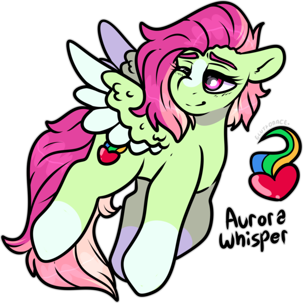 Size: 1794x1794 | Tagged: safe, artist:sexygoatgod, derpibooru import, oc, oc:aurora whisper, unofficial characters only, adoptable, female, image, magical lesbian spawn, offspring, parent:fluttershy, parent:rainbow dash, parents:flutterdash, png, simple background, solo, transparent background
