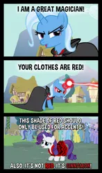 Size: 878x1498 | Tagged: safe, derpibooru import, edit, edited screencap, screencap, bon bon, caramel, doctor whooves, lemon hearts, linky, lyra heartstrings, minuette, pokey pierce, rarity, shoeshine, sweetie drops, time turner, trixie, earth pony, pegasus, pony, unicorn, magic duel, alicorn amulet, cloak, clothes, comic, dress, image, kung pow, png, screencap comic, text