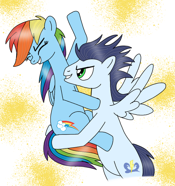 Size: 720x767 | Tagged: safe, artist:rd97, derpibooru import, edit, rainbow dash, soarin', pegasus, pony, female, image, male, mare, png, shipping, soarindash, stallion, straight