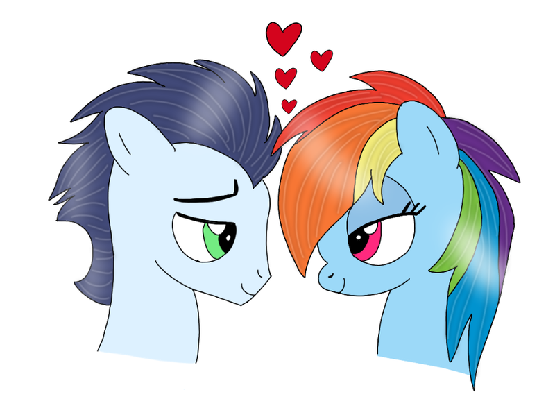 Size: 1001x720 | Tagged: safe, artist:rd97, derpibooru import, edit, rainbow dash, soarin', pegasus, pony, female, image, male, mare, png, shipping, soarindash, stallion, straight