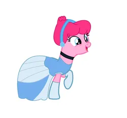 Size: 1280x1192 | Tagged: safe, artist:brightstar40k, derpibooru import, pinkie pie, earth pony, pony, alternate hairstyle, cinderella, clothes, dress, evening gloves, female, gloves, gown, image, jpeg, long gloves, mare, open mouth, open smile, smiling, solo, solo female