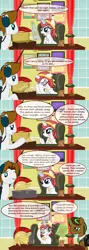 Size: 1280x3608 | Tagged: safe, artist:askbritanniamlp, derpibooru import, oc, oc:after eight, oc:britannia, oc:sketchy sounds, pony, unicorn, ask britannia, bags under eyes, bottle, female, image, magic, male, mare, png, stallion