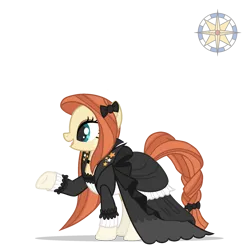 Size: 2000x2000 | Tagged: safe, artist:r4hucksake, derpibooru import, oc, oc:frazzle, pony, clothes, dress, female, image, mare, png, simple background, solo, transparent background