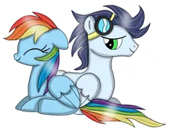 Size: 921x720 | Tagged: safe, artist:dasher666, artist:rainbowdash212, derpibooru import, edit, rainbow dash, soarin', pegasus, pony, female, image, male, mare, png, shipping, soarindash, stallion, straight