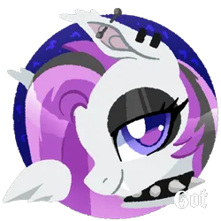 Size: 2048x2048 | Tagged: safe, artist:rottengotika, derpibooru import, oc, oc:moonstone, bat pony, eyeshadow, image, makeup, png