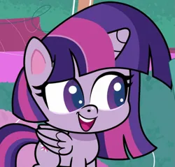 Size: 915x875 | Tagged: safe, derpibooru import, screencap, twilight sparkle, twilight sparkle (alicorn), alicorn, pony, my little pony: pony life, the best of the worst, spoiler:pony life s01e02, book, cropped, cute, female, image, mare, png, smiling, twiabetes