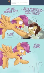 Size: 1280x2132 | Tagged: safe, artist:redheadfly, derpibooru import, scootaloo, oc, oc:star singer, pony, image, male, older, png, stallion, tumblr:ask-adultscootaloo