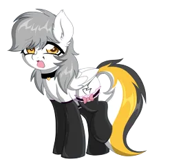 Size: 5795x5653 | Tagged: safe, artist:darkstorm mlp, derpibooru import, oc, oc:kej, unofficial characters only, pegasus, pony, choker, clothes, cute, feminine stallion, folded wings, girly, image, male, png, simple background, socks, solo, solo male, stallion, stockings, thigh highs, transparent background, trap, wings