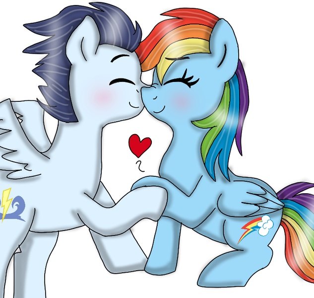 Size: 759x720 | Tagged: safe, artist:dasher666, artist:stockingstreams, derpibooru import, edit, rainbow dash, soarin', pegasus, pony, female, image, male, mare, png, shipping, soarindash, stallion, straight