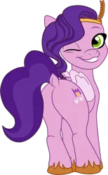 Size: 1200x1942 | Tagged: safe, artist:gmaplay, derpibooru import, pipp petals, earth pony, pegasus, pony, unicorn, g5, my little pony: a new generation, butt, butt shake, cropped, female, fit right in (g5), horn, image, male, mare, pipp butt, plot, png, simple background, solo, transparent background, twerking, watch us shake our unicorn butts, wings