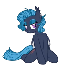 Size: 3566x3830 | Tagged: safe, artist:equestria secret guard, derpibooru import, oc, oc:shadow diamond, unofficial characters only, bat pony, pony, unicorn, bat pony oc, bat wings, bedroom eyes, belly button, collarbone, female, horn, image, kneeling, looking at you, mare, png, sexy, shoulder, simple background, transparent background, unicorn oc, wings