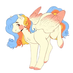 Size: 1500x1500 | Tagged: safe, artist:celeriven, derpibooru import, oc, oc:skyhigh, unofficial characters only, pegasus, pony, colored wings, female, image, mare, png, simple background, solo, transparent background, two toned wings, wings