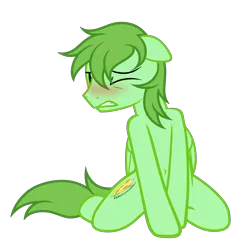 Size: 3306x3273 | Tagged: safe, artist:equestria secret guard, derpibooru import, oc, oc:pilek, unofficial characters only, pegasus, pony, unicorn, bedroom eyes, belly button, blushing, collarbone, horn, image, kneeling, looking at you, male, pegasus oc, png, sexy, shoulder, shy, simple background, stallion, transparent background, unicorn oc, wings