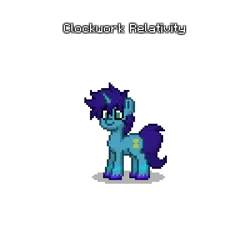 Size: 800x800 | Tagged: safe, derpibooru import, oc, unofficial characters only, pony, unicorn, pony town, clockworkrelativity, green eyes, hourglass, image, png, solo, time travel