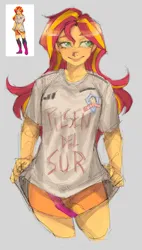 Size: 2228x3935 | Tagged: safe, artist:tendocake, derpibooru import, sunset shimmer, human, equestria girls, boots, chile, clothes, female, football, high heel boots, image, png, shirt, shoes, skirt, solo, sports