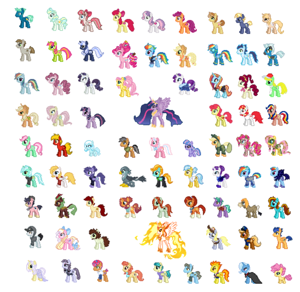 Size: 2300x2240 | Tagged: safe, artist:jaye, derpibooru import, angel wings, apple bloom, applejack, aunt holiday, auntie lofty, cherry jubilee, cinder glow, clear sky, crackle cosette, cranky doodle donkey, daybreaker, derpy hooves, doctor fauna, feather bangs, firelight, flash sentry, fluttershy, gabby, inky rose, li'l cheese, lightning dust, lily lace, lyra heartstrings, mean applejack, mean fluttershy, mean pinkie pie, mean rainbow dash, mean rarity, mean twilight sparkle, minty (g4), mudbriar, pinkie pie, princess twilight 2.0, queen chrysalis, quibble pants, rainbow dash, rarity, sassy saddles, scootaloo, sky stinger, soarin', spitfire, star tracker, starstreak, stellar flare, strawberry sunrise, summer flare, sweetcream scoops, sweetie belle, thunderlane, trixie, twilight sparkle, twilight sparkle (alicorn), vapor trail, wind rider, wind sprint, oc, oc:anchor point, oc:ap, oc:bay breeze, oc:beetle, oc:canni soda, oc:fez, oc:fox, oc:ilovekimpossiblealot, oc:pearl shine, oc:silverlay, oc:snowdrop, oc:star magnolia, oc:taralicious, oc:temmy, oc:viva reverie, oc:vylet, ponified, alicorn, earth pony, pegasus, pony, unicorn, pony town, project seaponycon, the last problem, the mean 6, alternate hairstyle, alternate timeline, applecalypsejack, chrysalis resistance timeline, clone, crystal war timeline, desktop ponies, dig the swell hoodie, disguise, disguised changeling, gray background, image, male, mane six, nation ponies, night maid rarity, nightmare takeover timeline, older, older apple bloom, older applejack, older fluttershy, older mane six, older pinkie pie, older rainbow dash, older rarity, older scootaloo, older sweetie belle, older twilight, philippines, pixel art, png, simple background, singapore, sprite, stallion, swift reply, transparent background, tribal pie, tribalshy, wall of tags