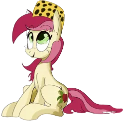 Size: 1129x1145 | Tagged: safe, artist:norre, ponerpics import, roseluck, hat, image, pillbox hat, png, simple background, solo, transparent background