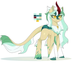Size: 1280x1151 | Tagged: safe, artist:oniiponii, derpibooru import, oc, unofficial characters only, kirin, chest fluff, eyelashes, horn, image, kirin oc, leonine tail, png, simple background, smiling, solo, tail, transparent background