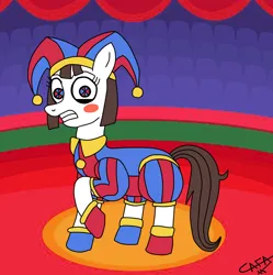 Size: 934x936 | Tagged: safe, artist:cafakero, derpibooru import, ponified, pony, image, png, pomni, the amazing digital circus