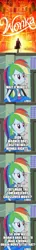 Size: 500x3517 | Tagged: safe, derpibooru import, edit, edited screencap, screencap, rainbow dash, equestria girls, equestria girls series, charlie and the chocolate factory, comic, confused, image, png, puzzled, screencap comic, willy wonka, willy wonka and the chocolate factory