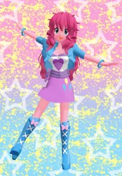 Size: 396x568 | Tagged: safe, artist:luckygirl88, derpibooru import, pinkie pie, equestria girls, 3d, image, mmd, png, solo