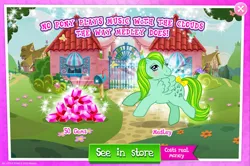 Size: 1964x1301 | Tagged: safe, derpibooru import, idw, official, medley, pegasus, pony, g1, advertisement, bow, costs real money, english, female, g4, gameloft, gem, idw showified, image, jpeg, mare, mobile game, my little pony: magic princess, numbers, sale, solo, tail, tail bow, text, wings