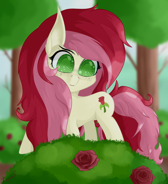 Size: 3040x3340 | Tagged: safe, artist:krymak, derpibooru import, roseluck, flower, freckles, image, png, rose